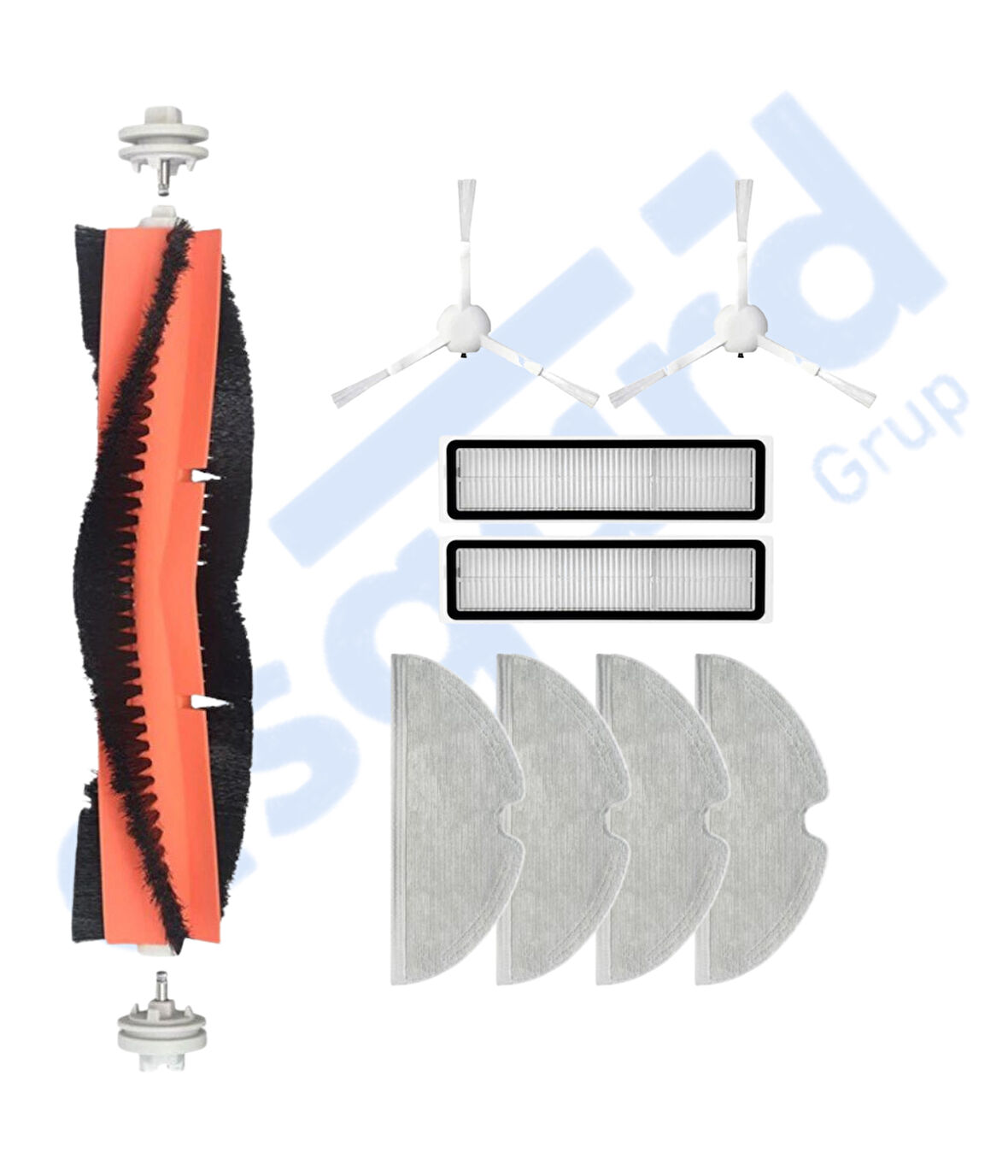 Dreame D9,D9 Max,L10 Pro,D9 Pro Uyumlu 1 Ana Fırça 2 Yan Fırça 2 Filtre 4 Mop