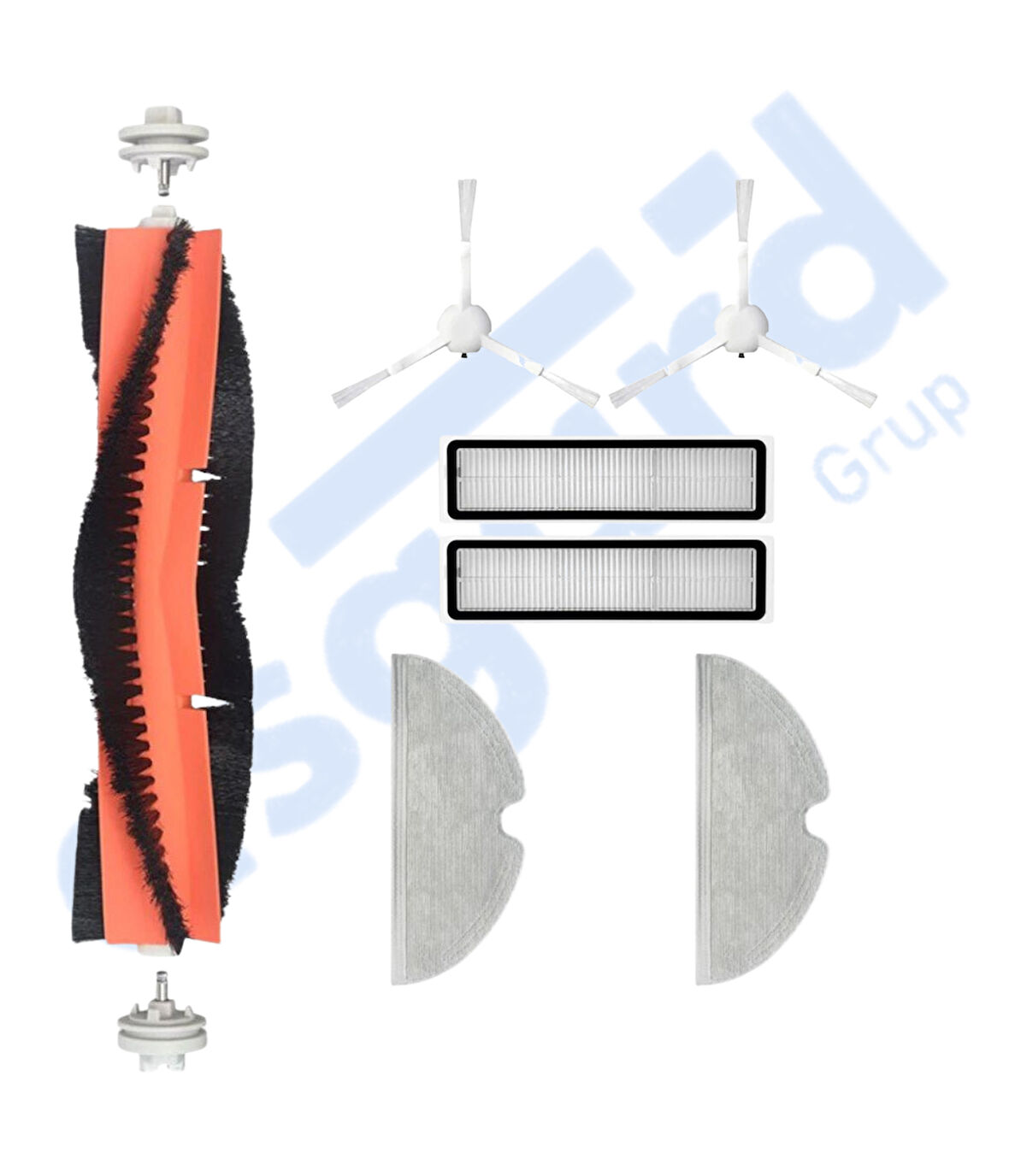 Dreame D9,D9 Max,L10 Pro,D9 Pro Uyumlu 1 Ana Fırça 2 Yan Fırça 2 Filtre 2 Mop