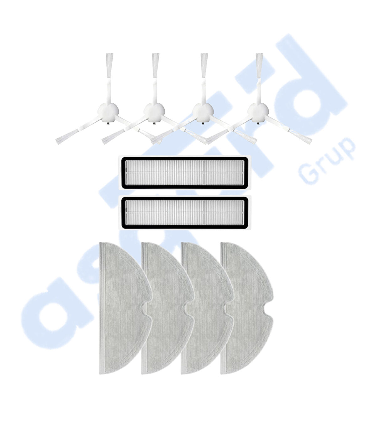 Dreame D9,D9 Max,L10 Pro,D9 Pro Uyumlu 4 Yan Fırça 2 Filtre 4 Mop