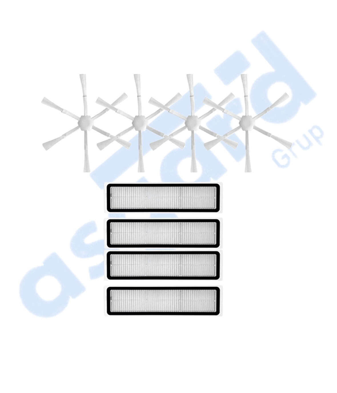 Dreame D9,D9 Max,L10 Pro,D9 Pro Uyumlu 4 Yan Fırça 4 Filtre