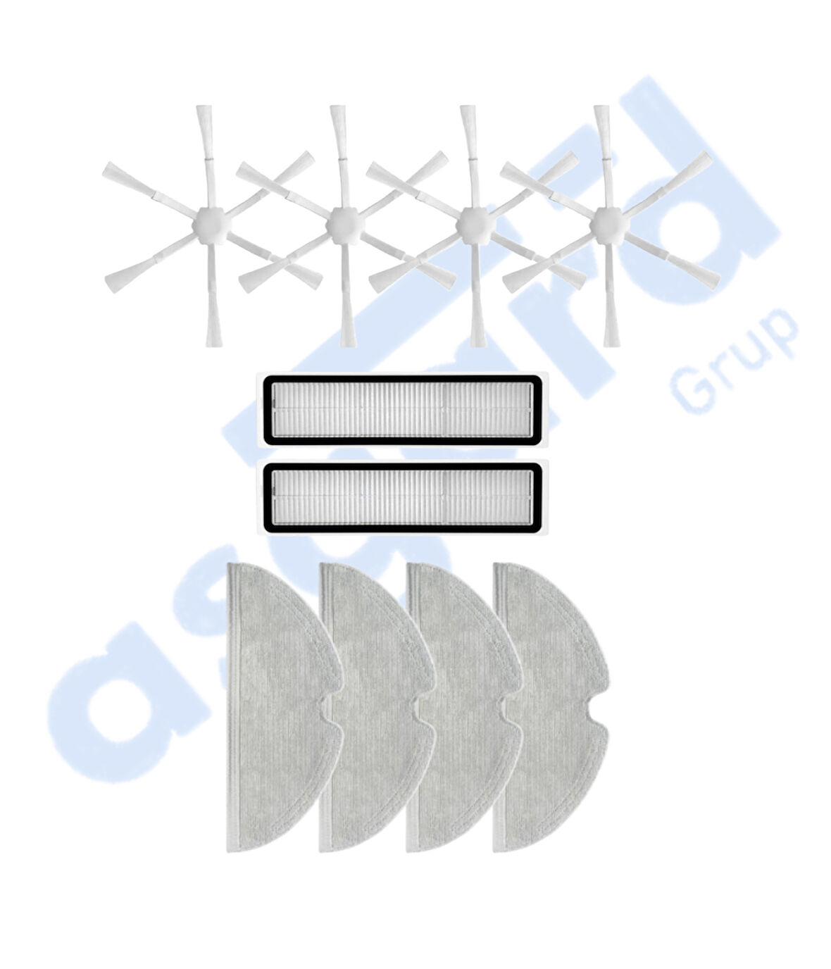 Dreame D9,D9 Max,L10 Pro,D9 Pro Uyumlu 4 Yan Fırça 2 Filtre 4 Mop