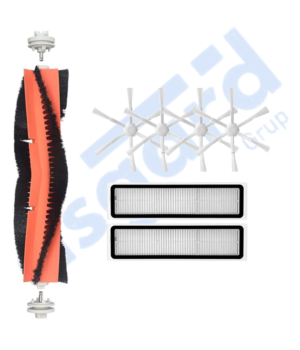 Dreame D10S, D10S PRO, D9 MAX GEN2 Uyumlu 1 Ana Fırça 4 Yan Fırça 2 Filtre