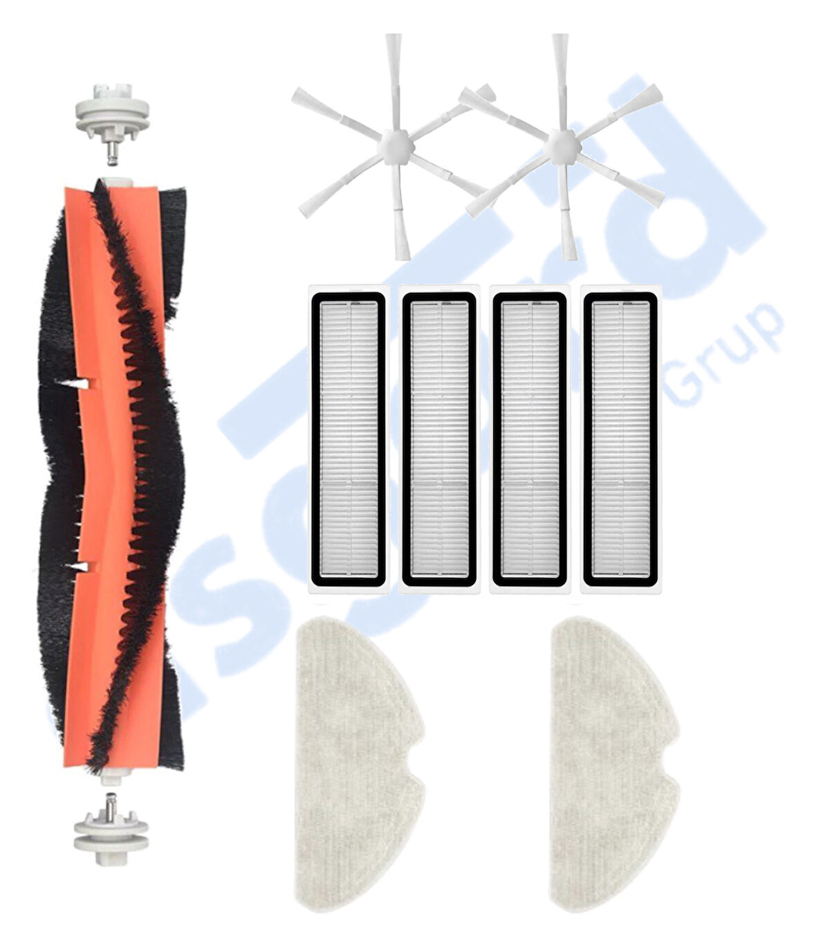 Dreame D10S, D10S PRO, D9 MAX GEN2 Uyumlu 1 Ana Fırça 2 Yan Fırça 4 Filtre 2 Mop