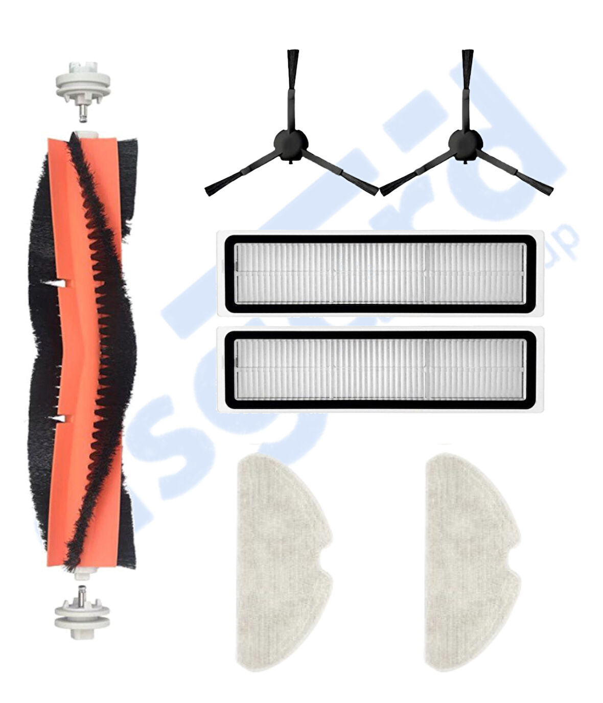 Dreame D10S, D10S PRO, D9 MAX GEN2 Uyumlu 1 Ana Fırça 2 Yan Fırça 2 Filtre 2 Mop