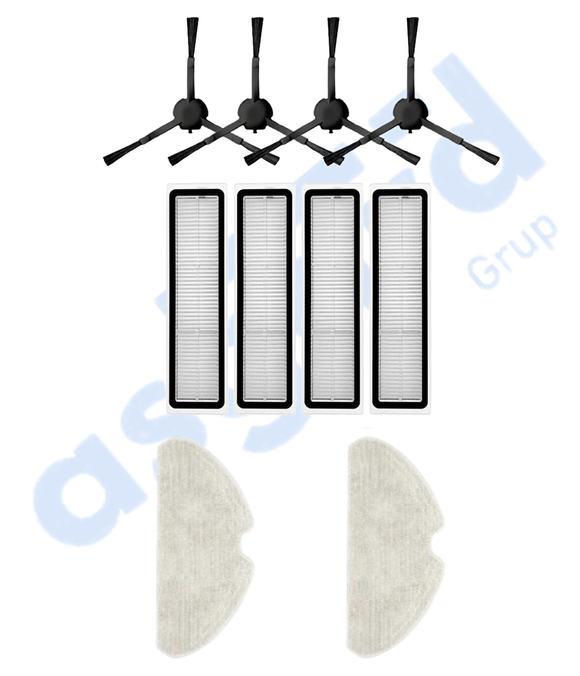 Dreame D10S, D10S PRO, D9 MAX GEN2 Uyumlu 4 Yan Fırça 4 Filtre 2 Mop