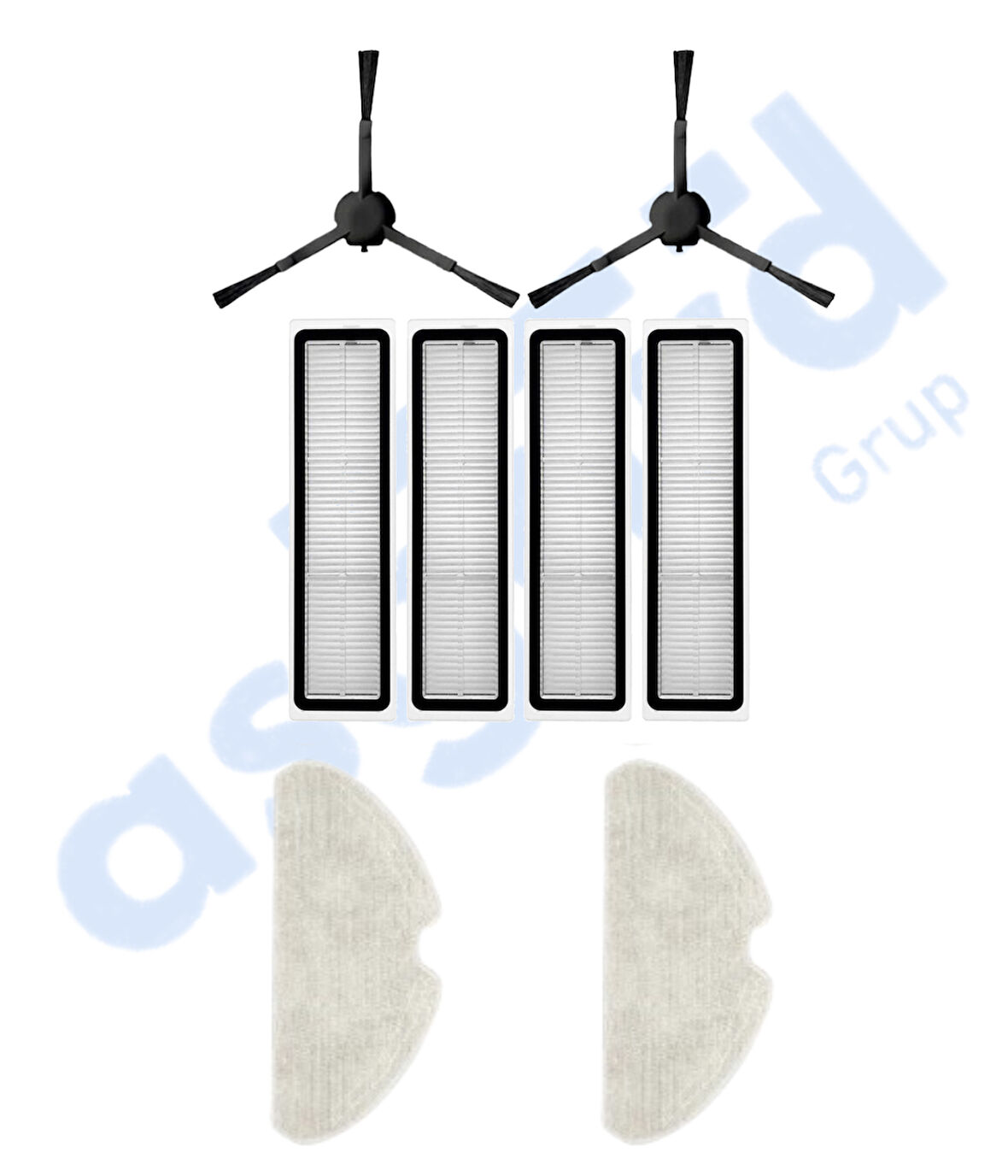 Dreame D10S, D10S PRO, D9 MAX GEN2 Uyumlu 2 Yan Fırça 4 Filtre 2 Mop