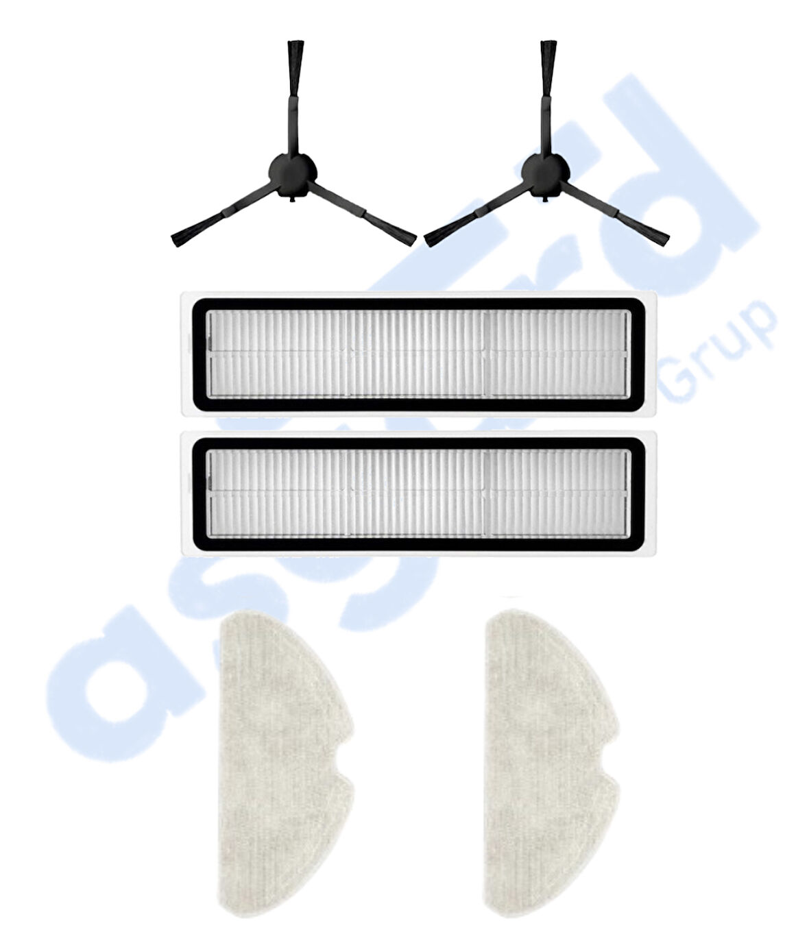 Dreame D10S, D10S PRO, D9 MAX GEN2 Uyumlu 2 Yan Fırça 2 Filtre 2 Mop