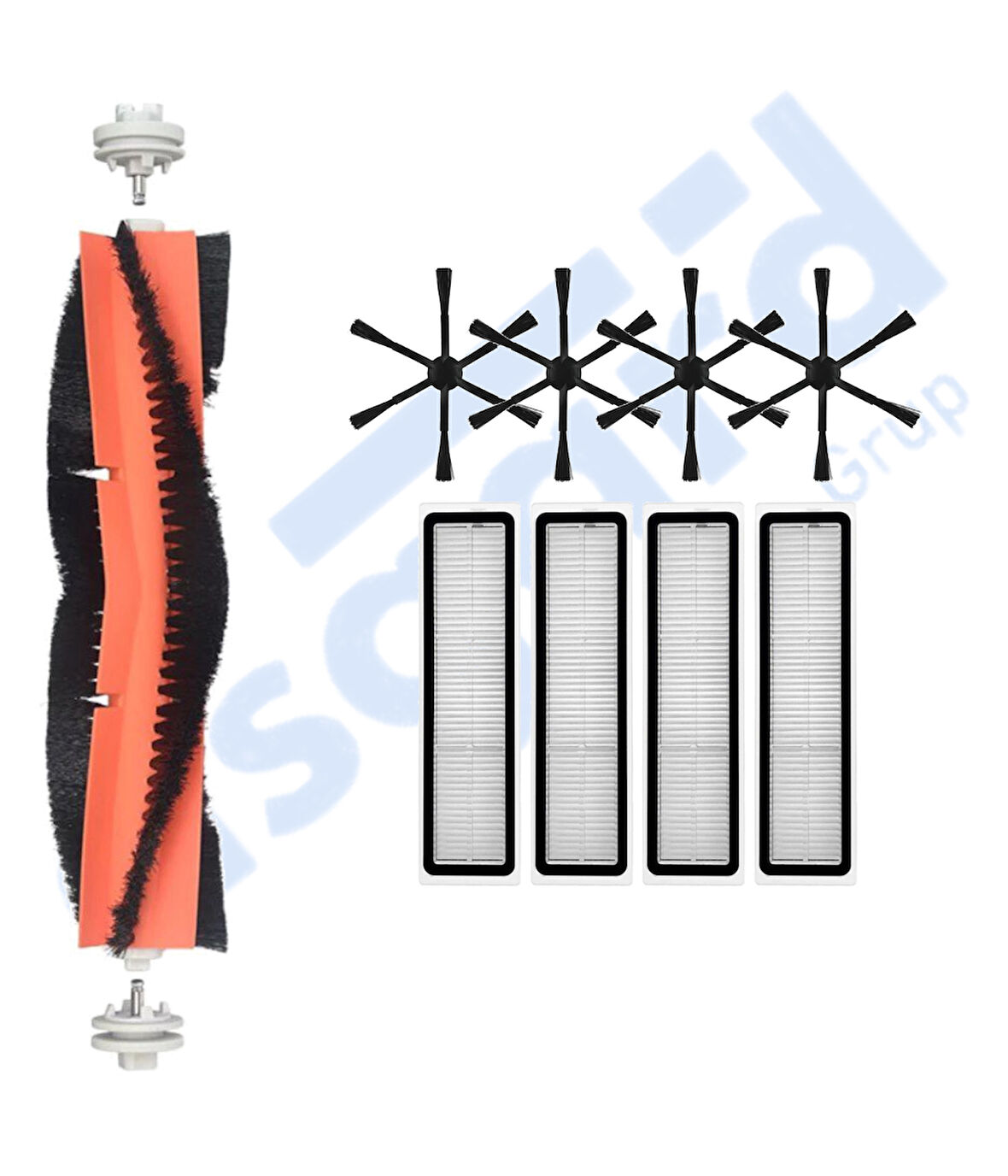 Dreame D10S, D10S PRO, D9 MAX GEN2 Uyumlu 1 Ana Fırça 4 Yan Fırça 4 Filtre