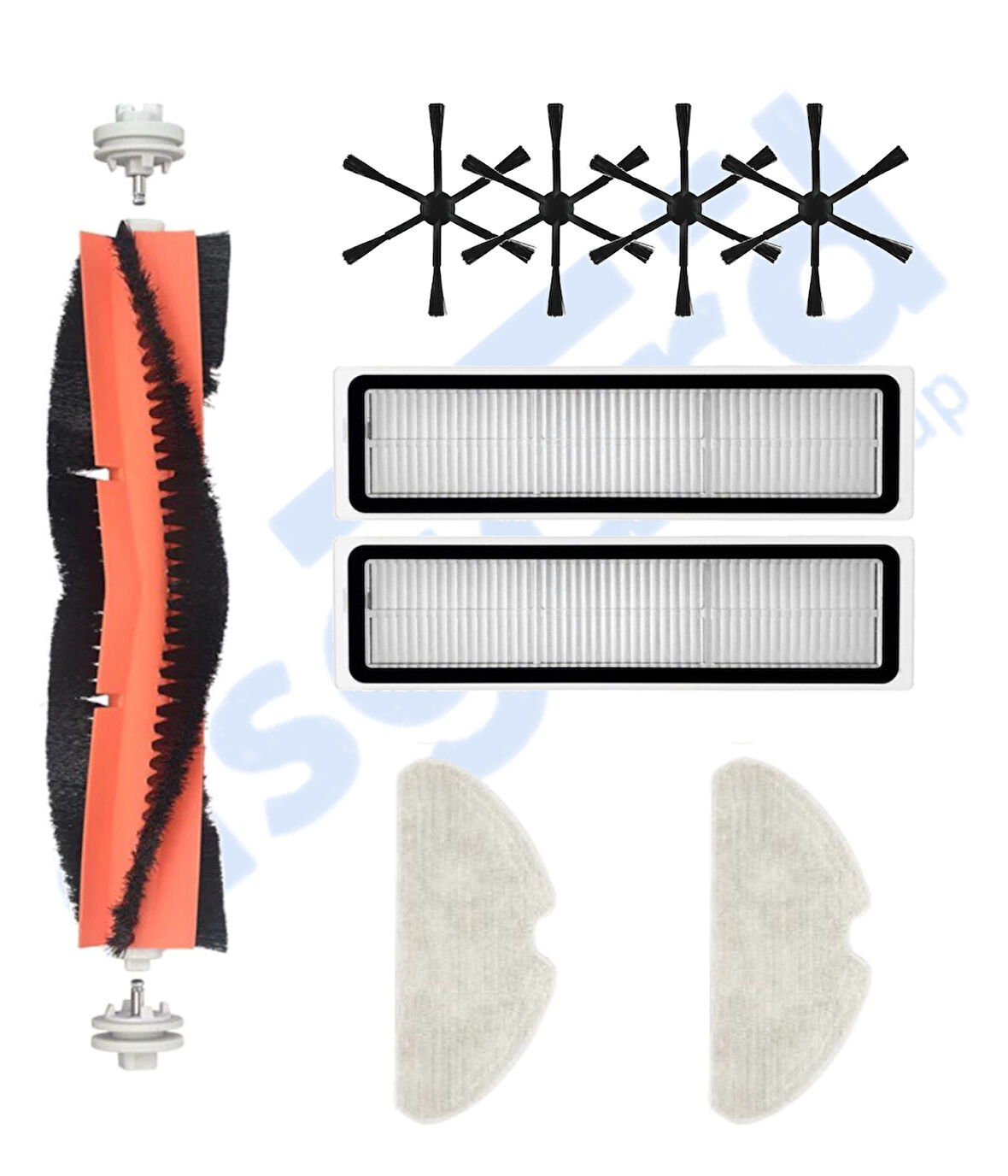 Dreame D10S, D10S PRO, D9 MAX GEN2 Uyumlu 1 Ana Fırça 4 Yan Fırça 2 Filtre 2 Mop