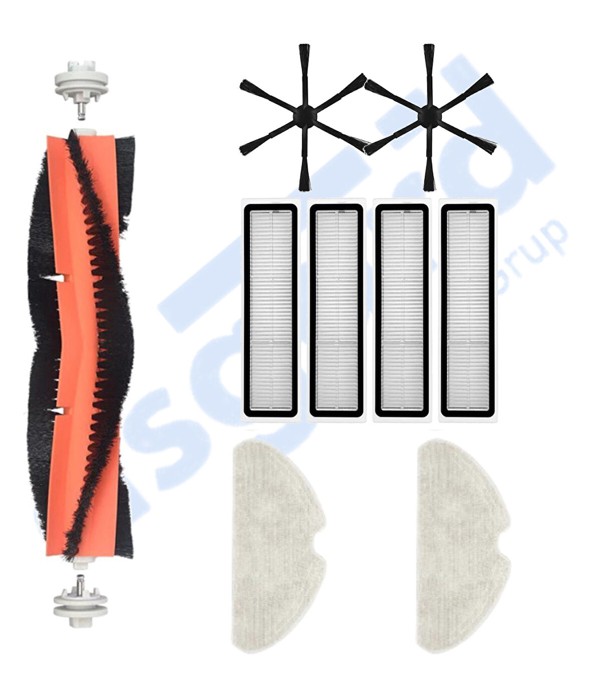 Dreame D10S, D10S PRO, D9 MAX GEN2 Uyumlu 1 Ana Fırça 2 Yan Fırça 4 Filtre 2 Mop