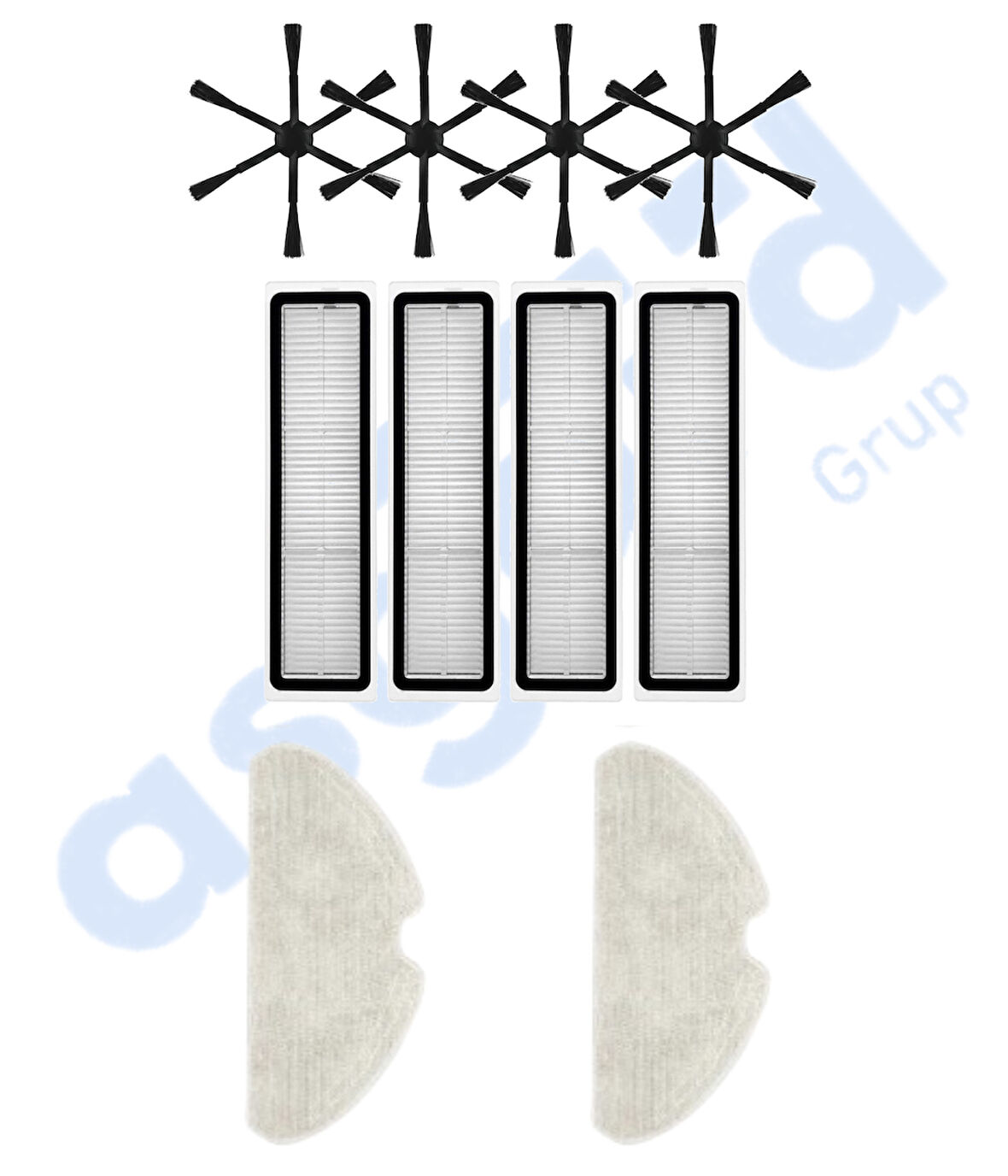 Dreame D10S, D10S PRO, D9 MAX GEN2 Uyumlu 4 Yan Fırça 4 Filtre 2 Mop