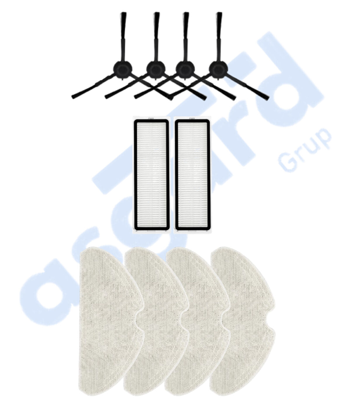 Dreame F9 PRO Uyumlu 4 Yan Fırça 2 Filtre 4 Mop