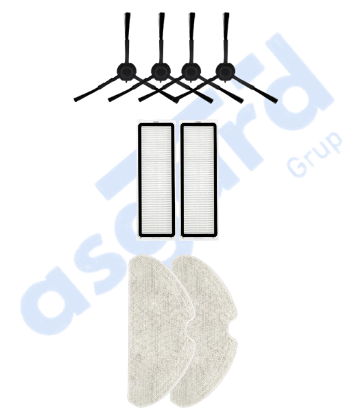 Dreame F9 PRO Uyumlu 4 Yan Fırça 2 Filtre 2 Mop