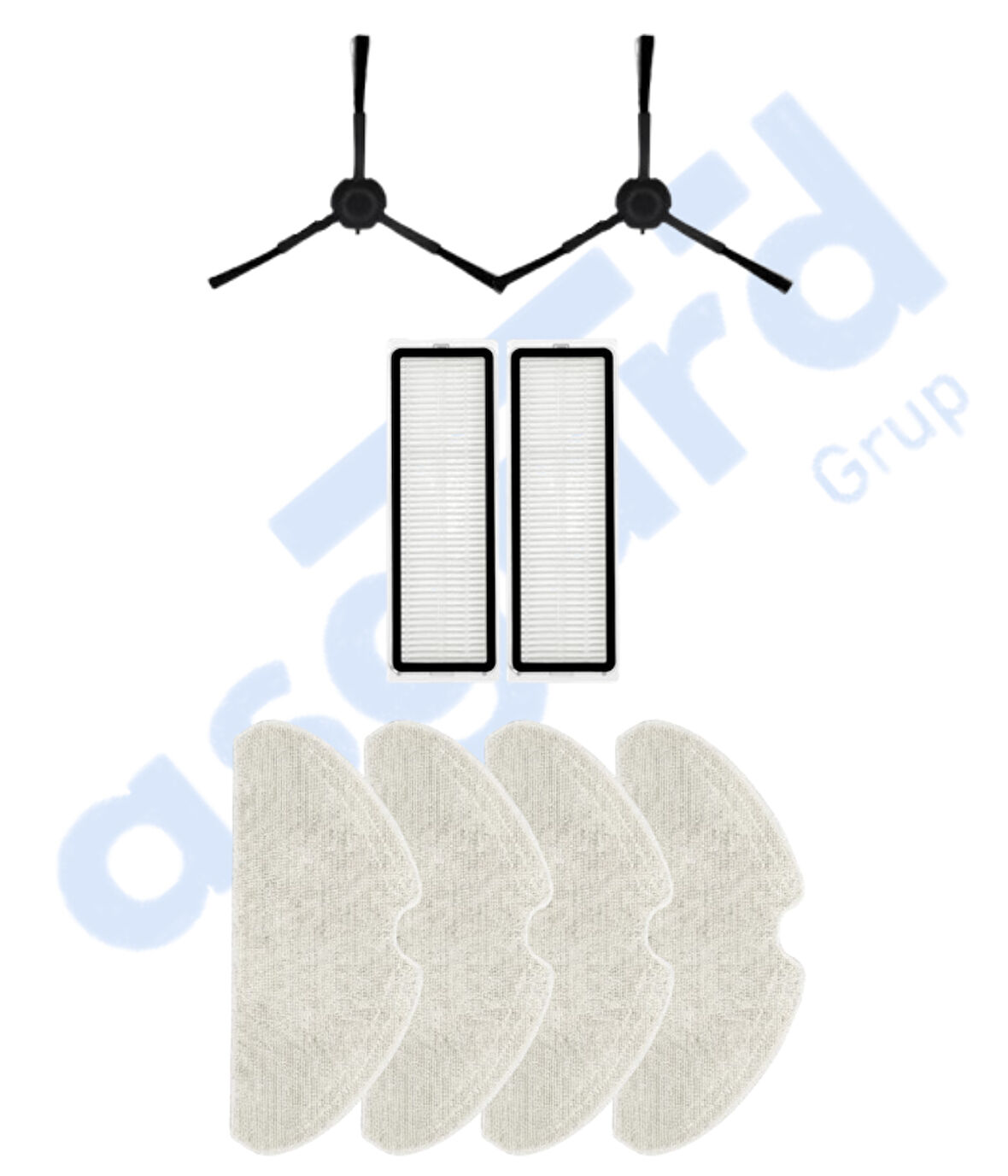 Dreame F9 PRO Uyumlu 2 Yan Fırça 2 Filtre 4 Mop