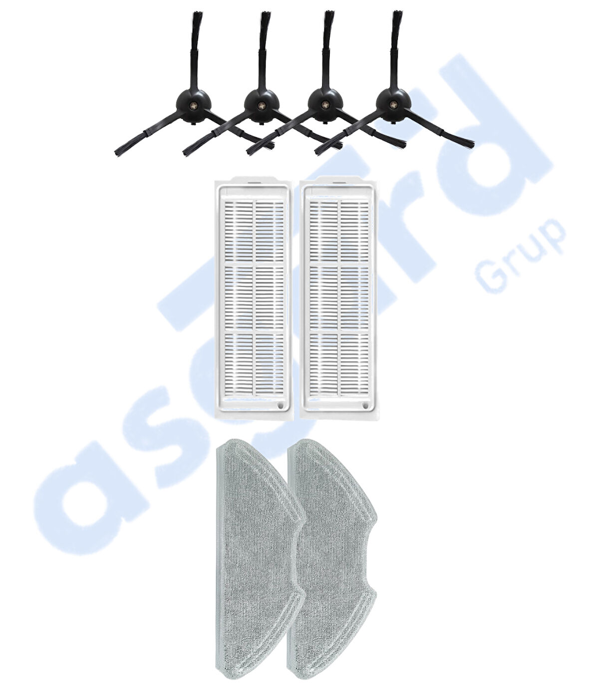 Xiaomi Mop 2 Pro (MJST1SHW) -Mop 2 Lite Uyumlu 4 Yan Fırça 2 Filtre 2 Mop