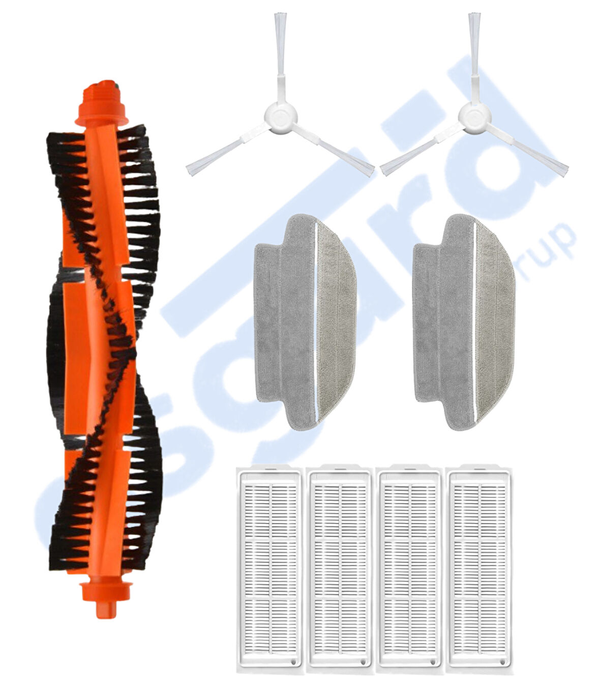 VİOMİ MOP PRO, 3C ,3C PLUS Uyumlu 1 Ana Fırça 2 Yan Fırça 4 Filtre 2 Mop