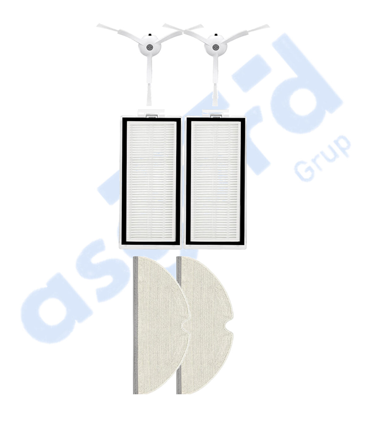 ROBOROCK Q5, Q5+, Q5 PRO,Q5 PRO+ UYUMLU 2 Yan Fırça 2 Filtre 2 Mop