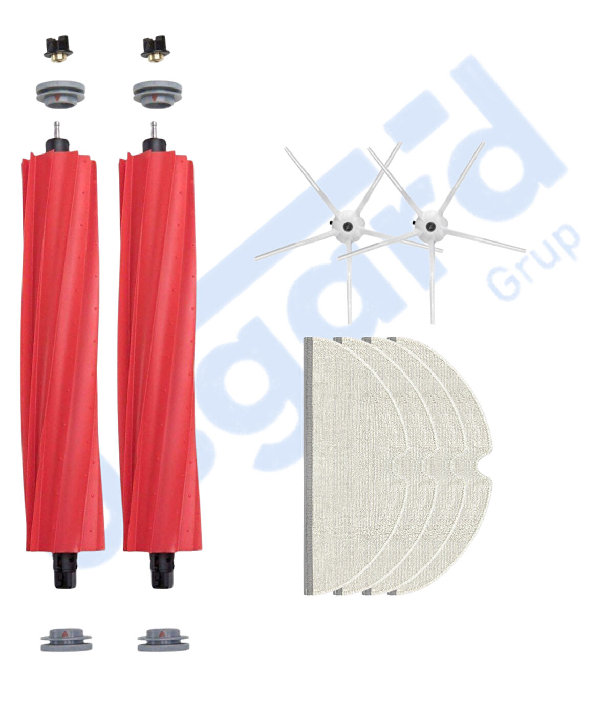 ROBOROCK Q7 , Q7+ , Q7 MAX , Q7 MAX+  Uyumlu 2 Ana Fırça 2 Yan Fırça 4 Mop