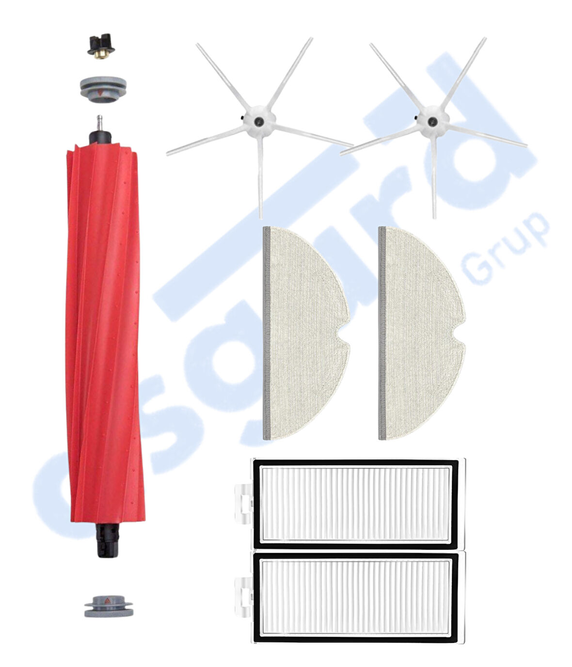 ROBOROCK Q7 , Q7+ , Q7 MAX , Q7 MAX+  Uyumlu 1 Ana Fırça 2 Yan Fırça 2 Filtre 2 Mop