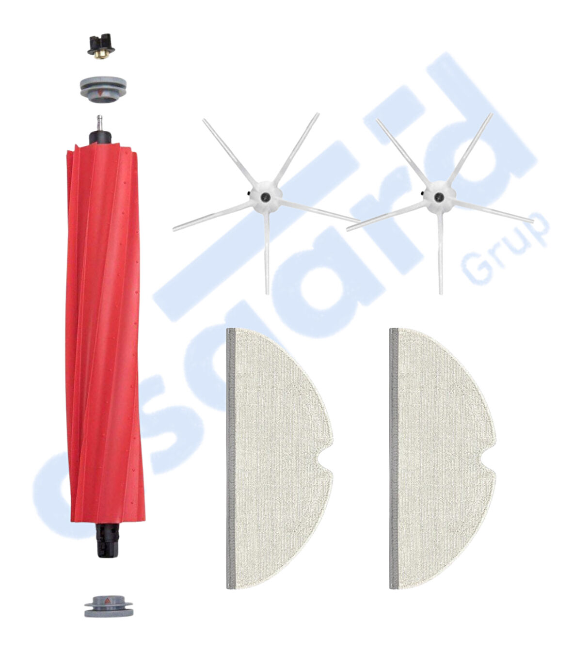ROBOROCK Q7 , Q7+ , Q7 MAX , Q7 MAX+  Uyumlu 1 Ana Fırça 2 Yan Fırça 2 Mop