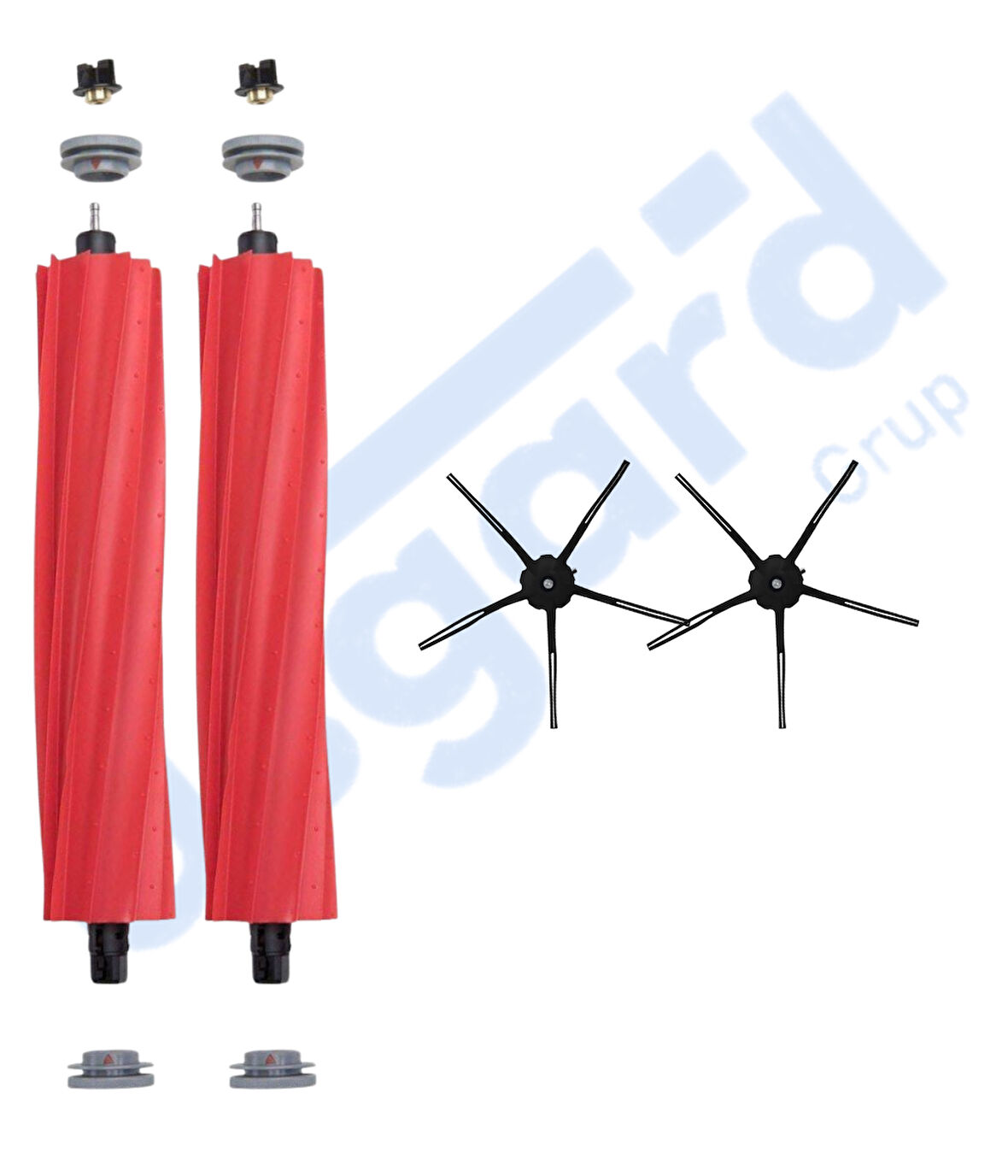 ROBOROCK Q7 , Q7+ , Q7 MAX , Q7 MAX+  Uyumlu 2 Ana Fırça 2 Yan Fırça