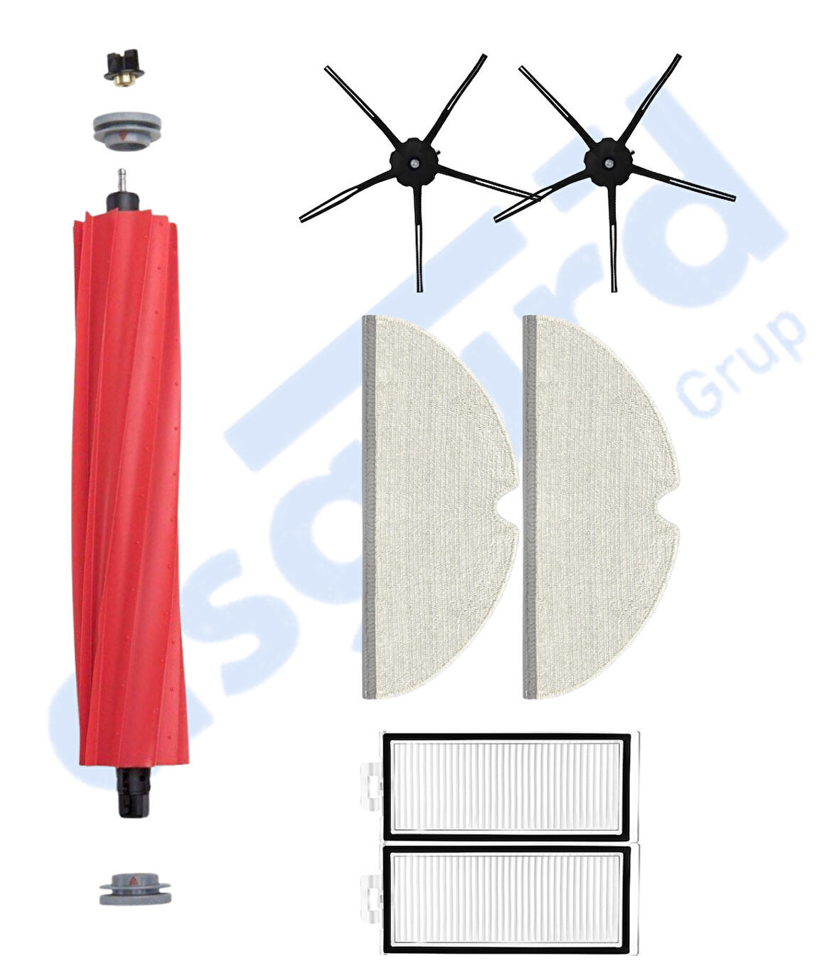 ROBOROCK Q7 , Q7+ , Q7 MAX , Q7 MAX+  Uyumlu 1 Ana Fırça 2 Yan Fırça 2 Filtre 2 Mop