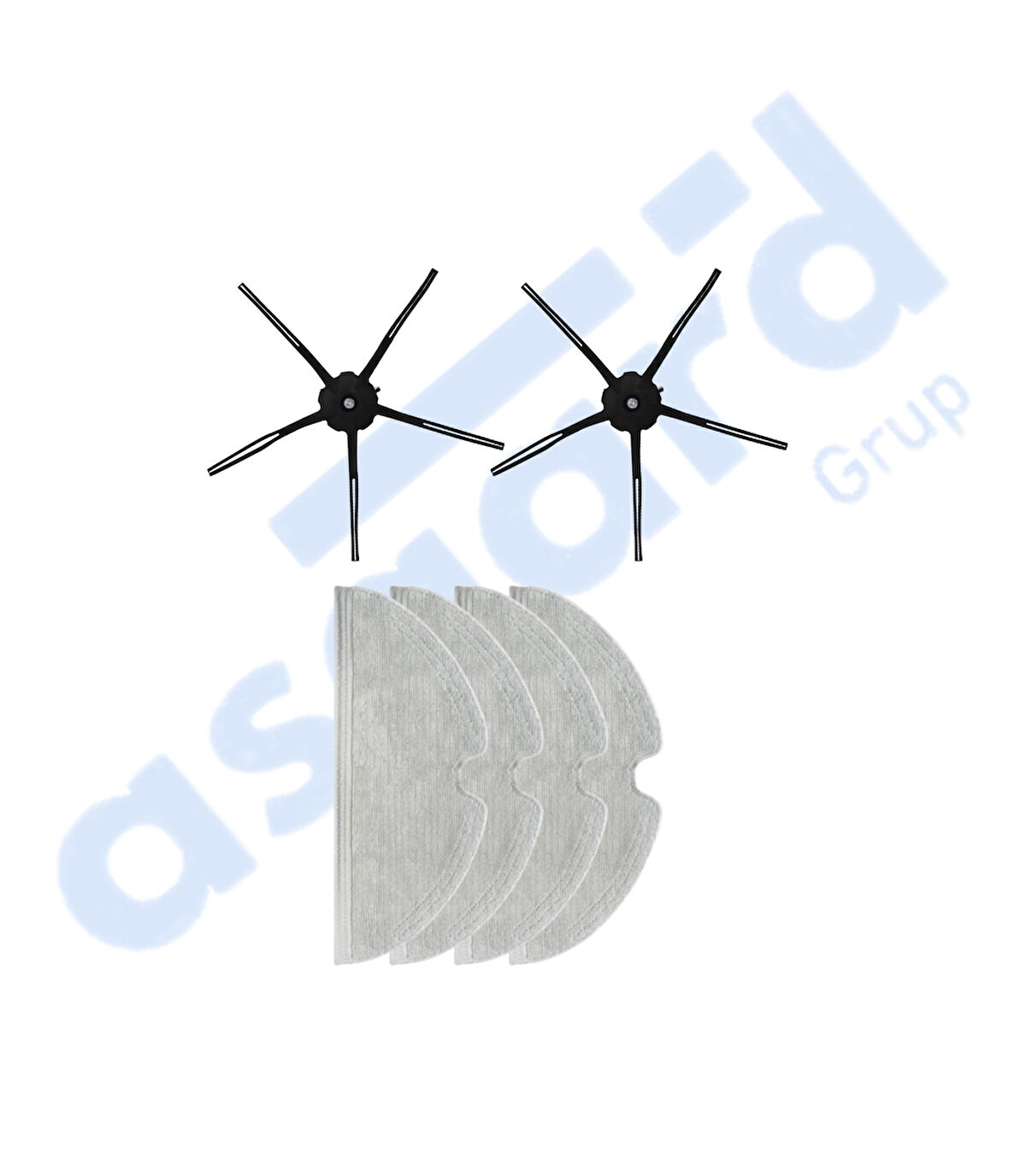 ROBOROCK Q7 , Q7+ , Q7 MAX , Q7 MAX+  Uyumlu 2 Yan Fırça 4 Mop