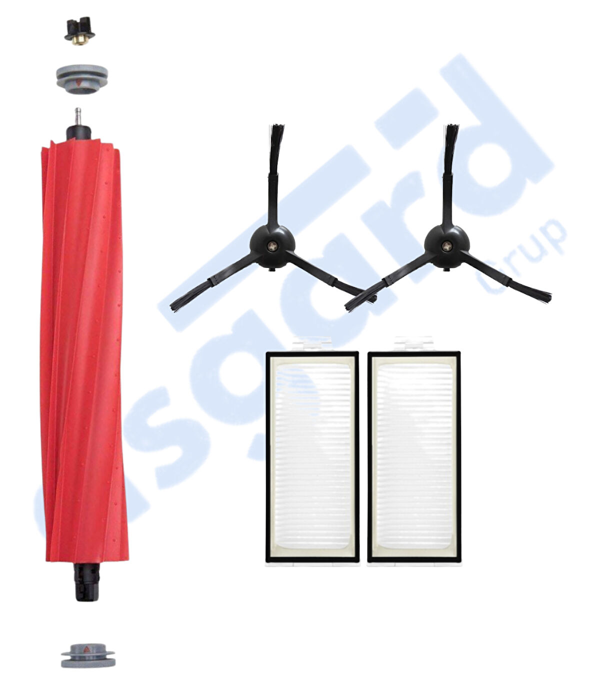 Roborock Q REVO PRO-S-MAXV Uyumlu 1 Ana Fırça 2 Yan Fırça 2 Filtre