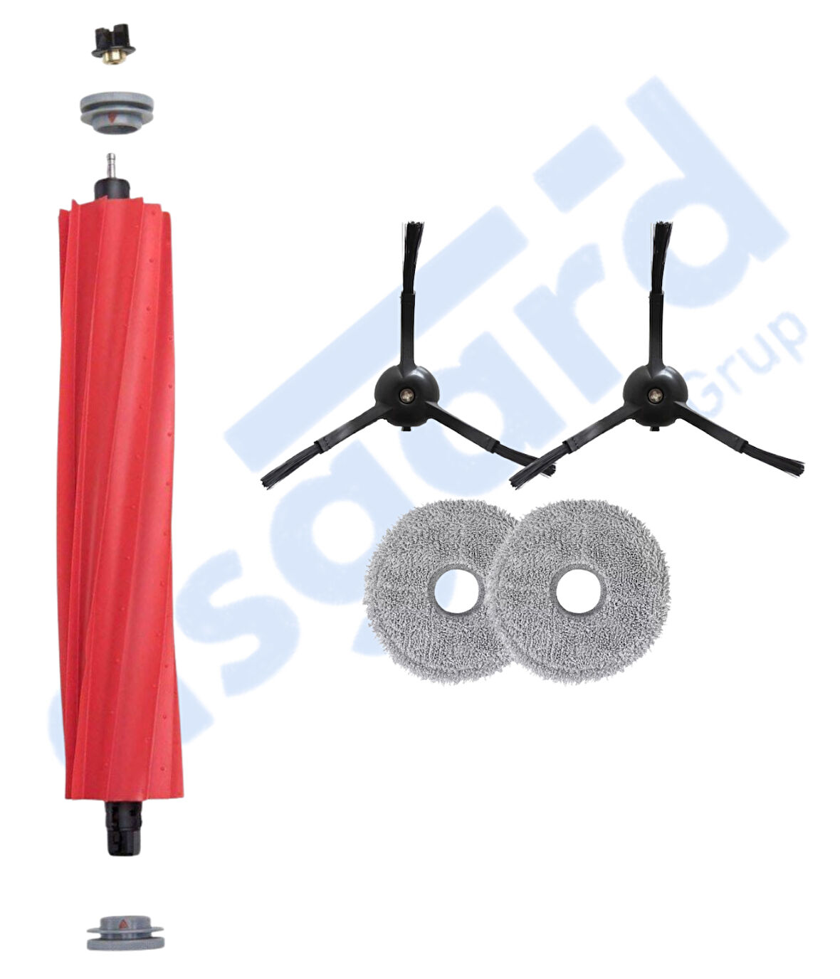 Roborock Q REVO PRO-S-MAXV Uyumlu 1 Ana Fırça 2 Yan Fırça 2 Mop