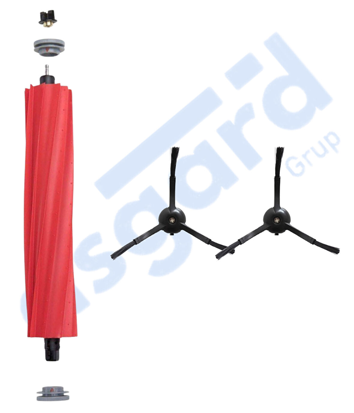 Roborock Q REVO PRO-S-MAXV Uyumlu 1 Ana Fırça 2 Yan Fırça