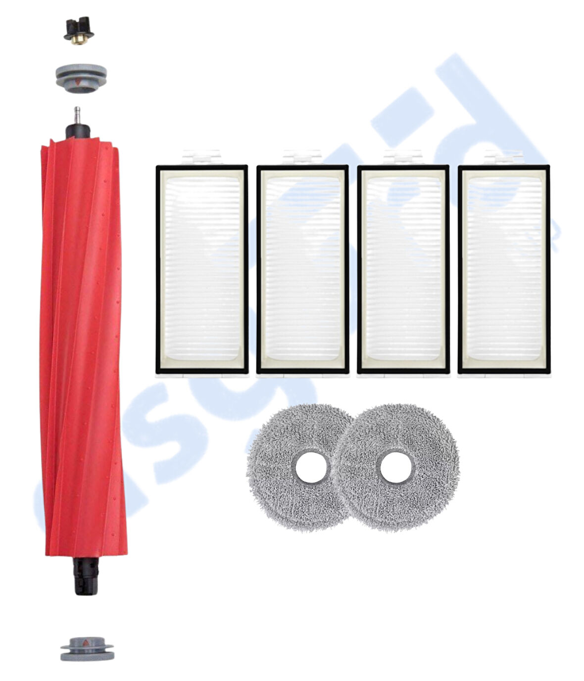 Roborock Q REVO PRO-S-MAXV Uyumlu 1 Ana Fırça 4 Filtre 2 Mop