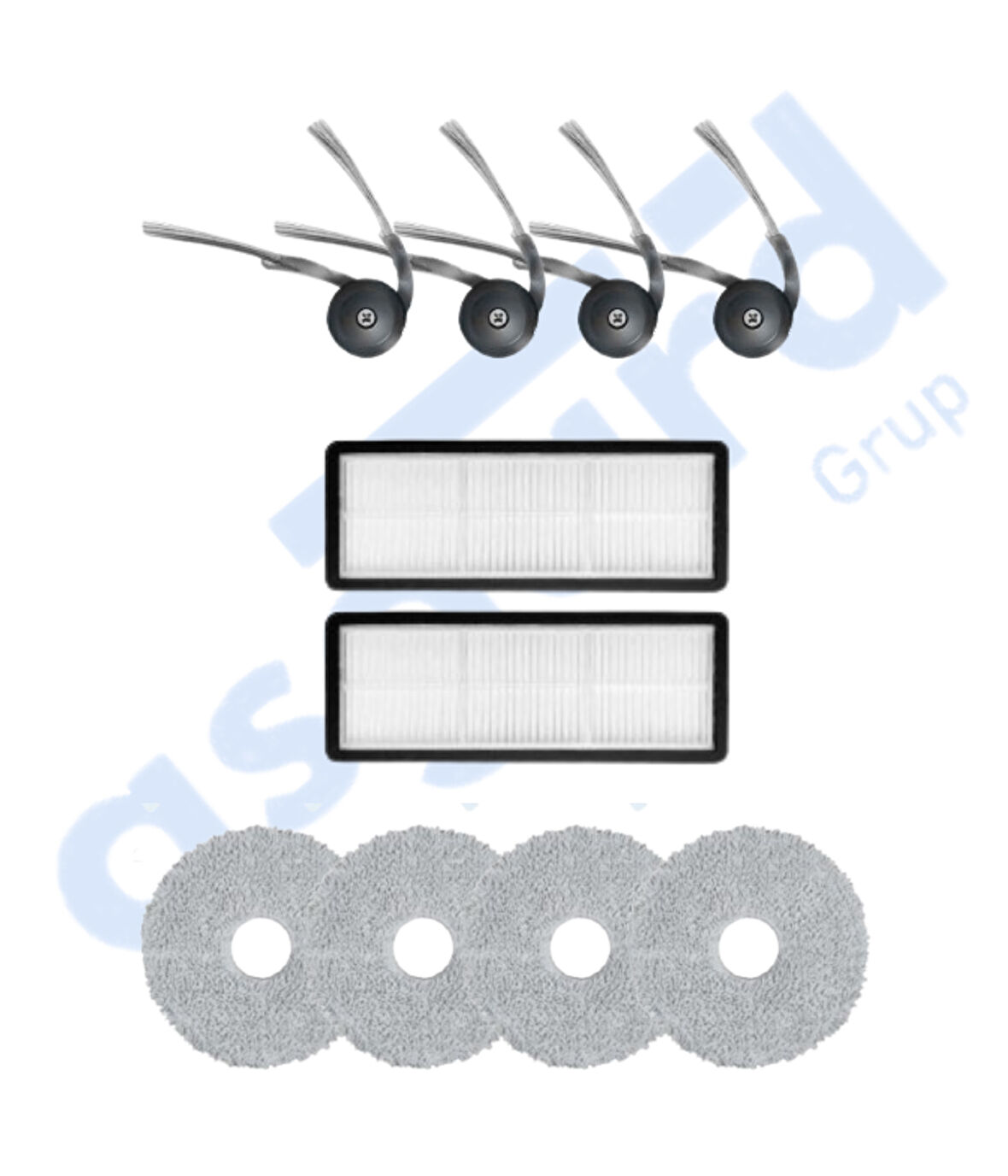 Roborock Qrevo Curv Uyumlu 4 Yan Fırça 2 Filtre 4 Mop