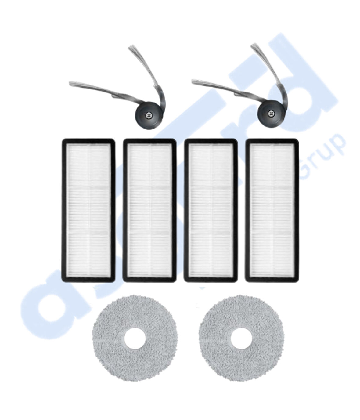 Roborock Qrevo Curv Uyumlu 2 Yan Fırça 4 Filtre 2 Mop