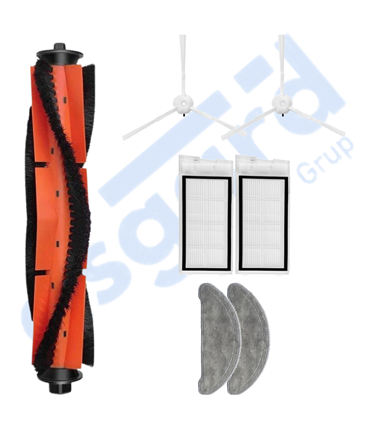 Roidmi Eve - Eve Plus Uyumlu 1 Ana Fırça 2 Yan Fırça 2 Filtre 2 Mop