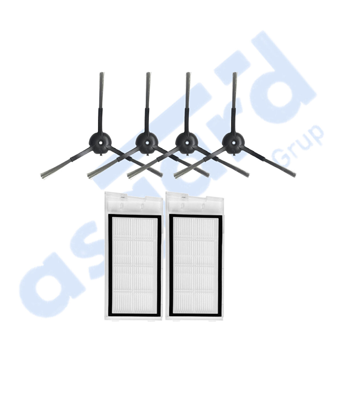 Roidmi Eve - Eve Plus Uyumlu 4 Yan Fırça 2 Filtre