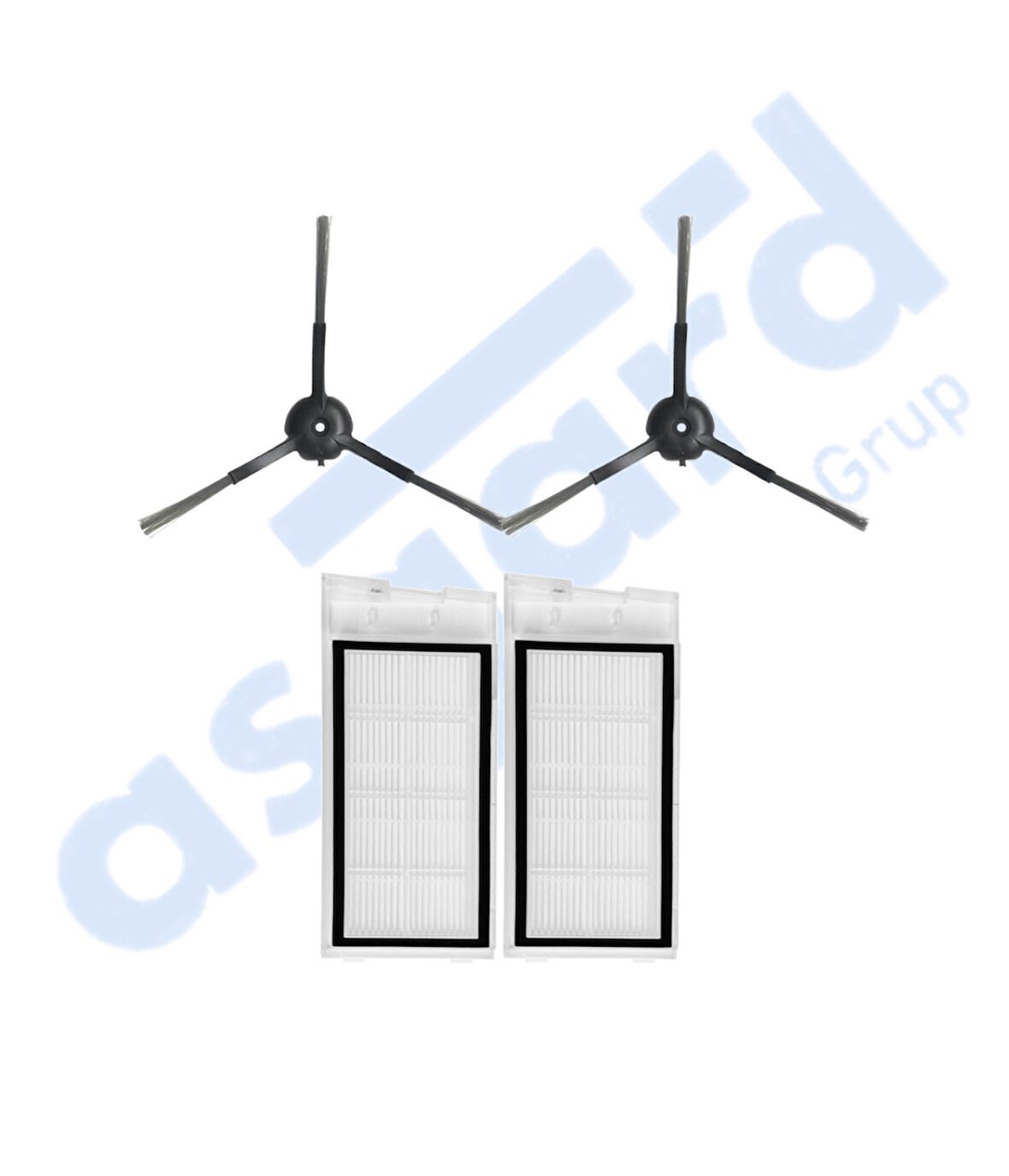 Roidmi Eve - Eve Plus Uyumlu 2 Yan Fırça 2 Filtre