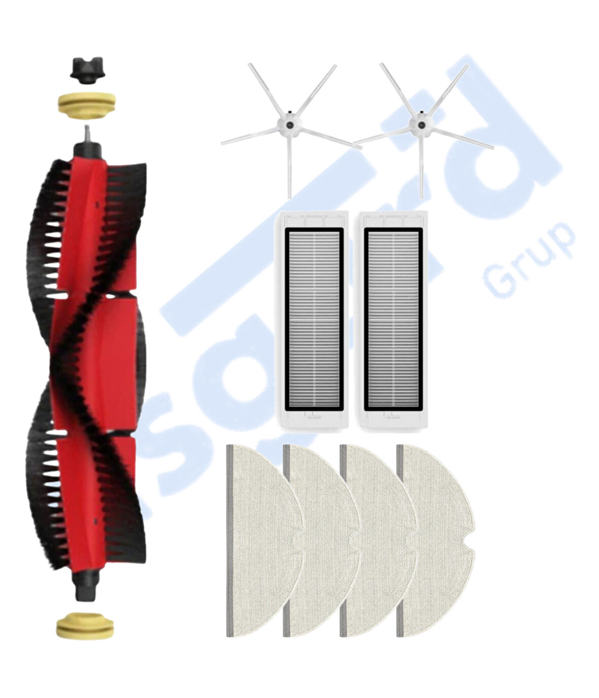 ROBOROCK  S50 – S55 –S5 MAX – S6 – S6 MAXV Uyumlu 1 Ana Fırça 2 Yan Fırça 2 Filtre 4 Mop