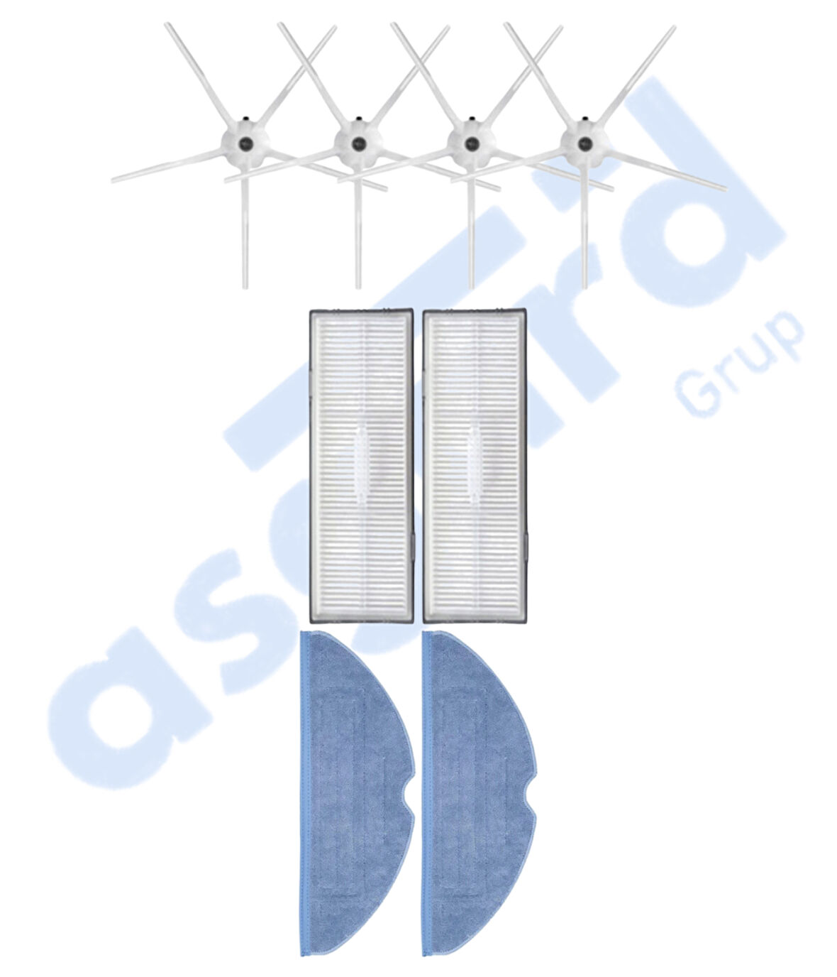 ROBOROCK S7 ( PLUS- MAXV-MAXV ULTRA- PRO ULTRA ) UYUMLU 4 Yan Fırça 2 Filtre 2 Mop