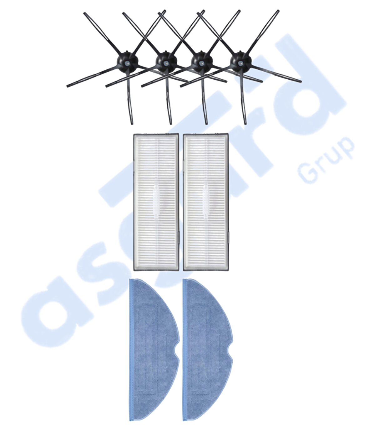 ROBOROCK S7 ( PLUS- MAXV-MAXV ULTRA- PRO ULTRA ) UYUMLU 4 Yan Fırça 2 Filtre 2 Mop