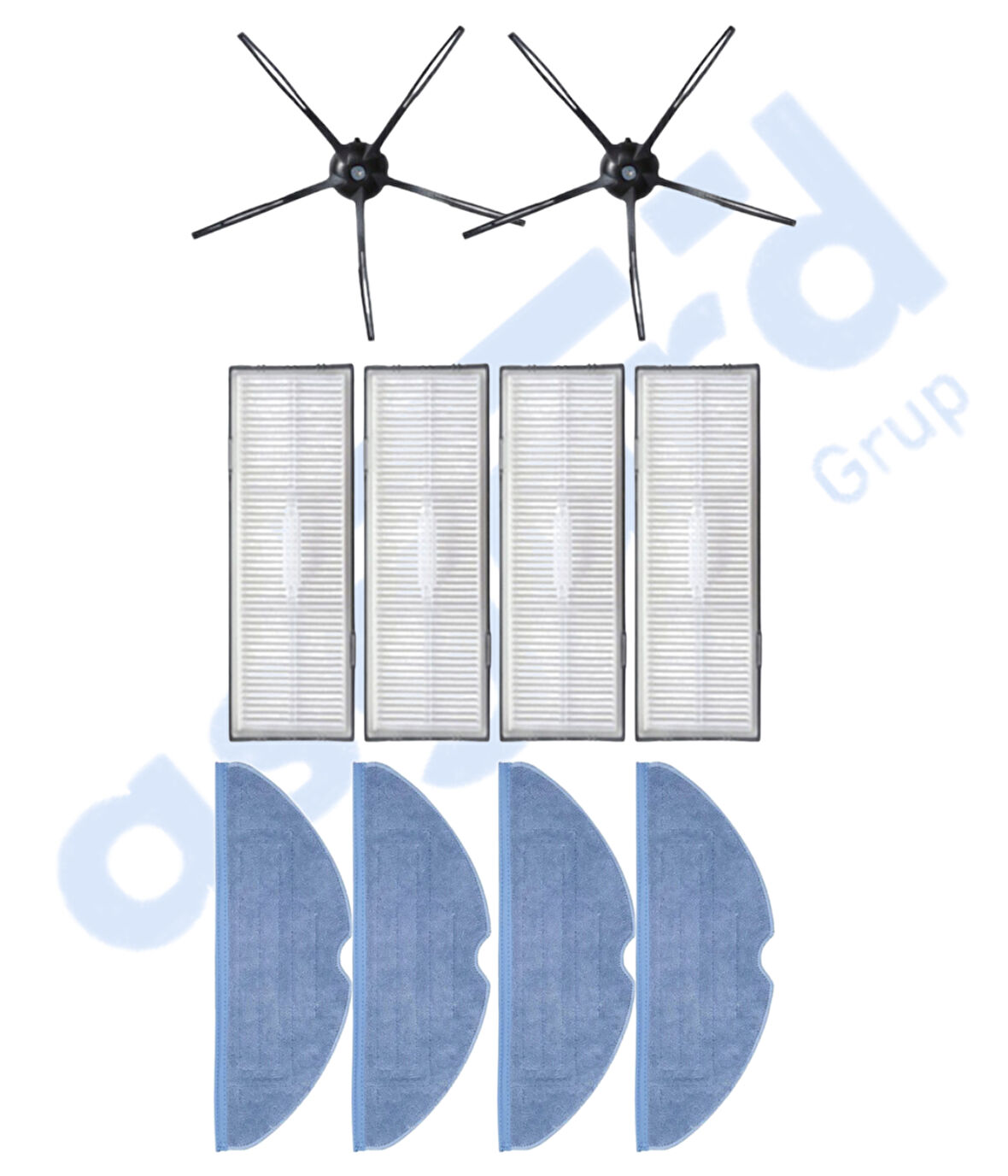 ROBOROCK S7 ( PLUS- MAXV-MAXV ULTRA- PRO ULTRA ) UYUMLU 2 Yan Fırça 4 Filtre 4 Mop