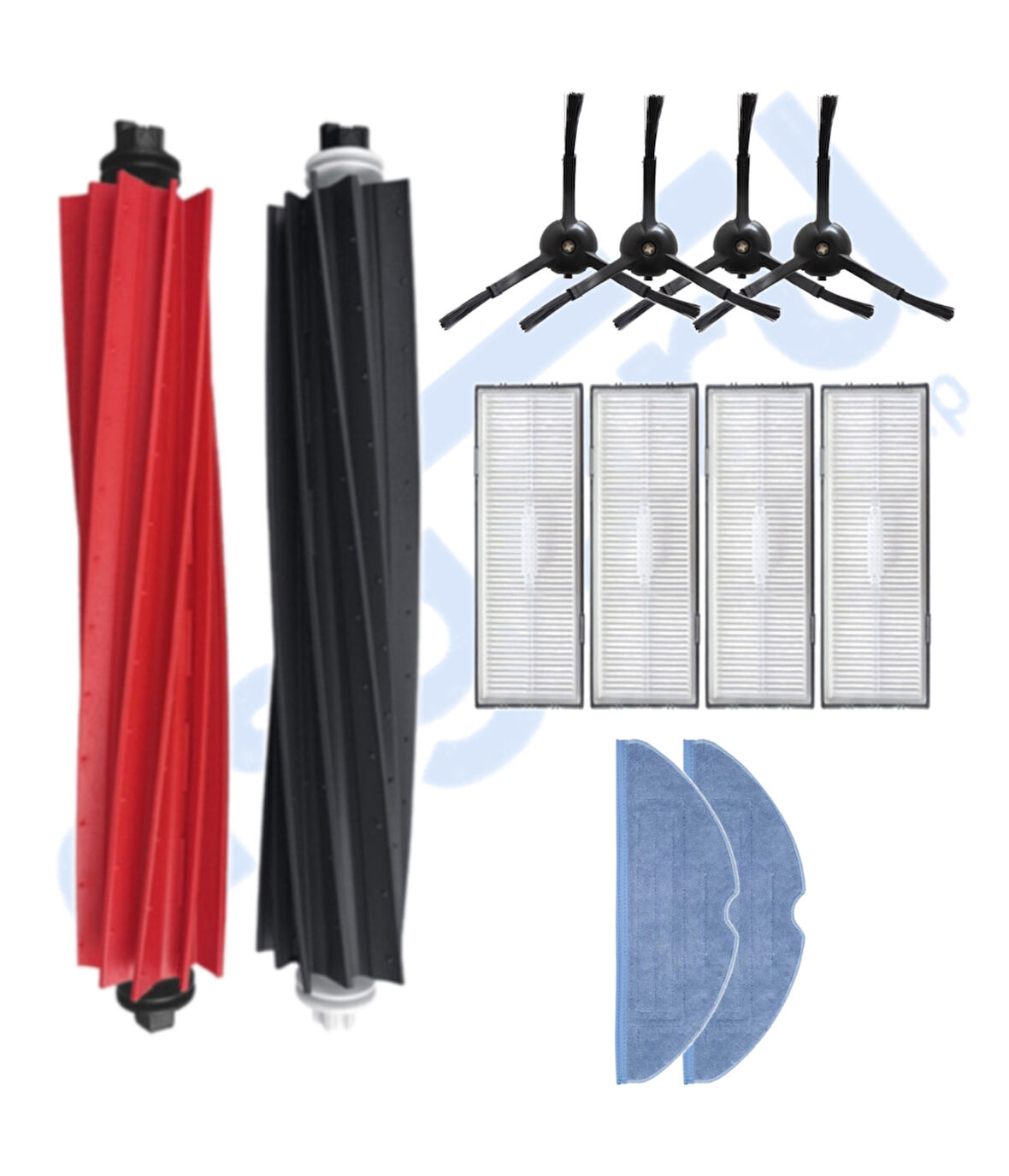 ROBOROCK S8 , S8+ ,S8 PRO-PRO ULTRA UYUMLU 1 Ana Fırça 4 Yan Fırça 4 Filtre 2 Mop