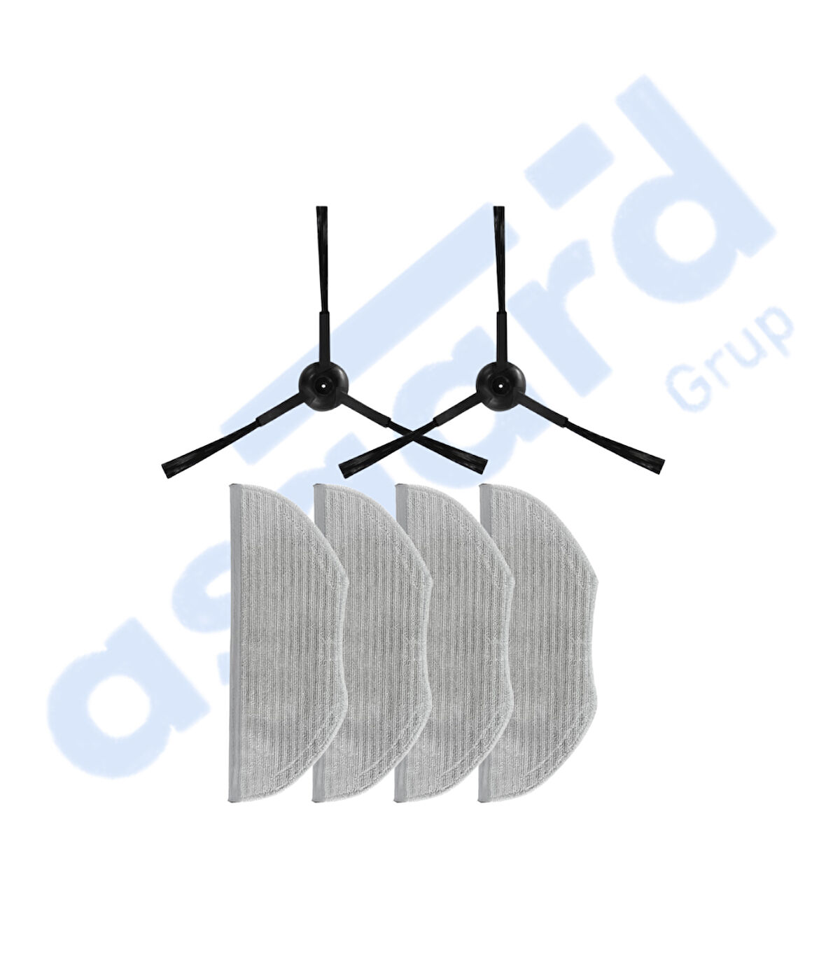 Xiaomi S10T Uyumlu 2 Yan Fırça 4 Mop