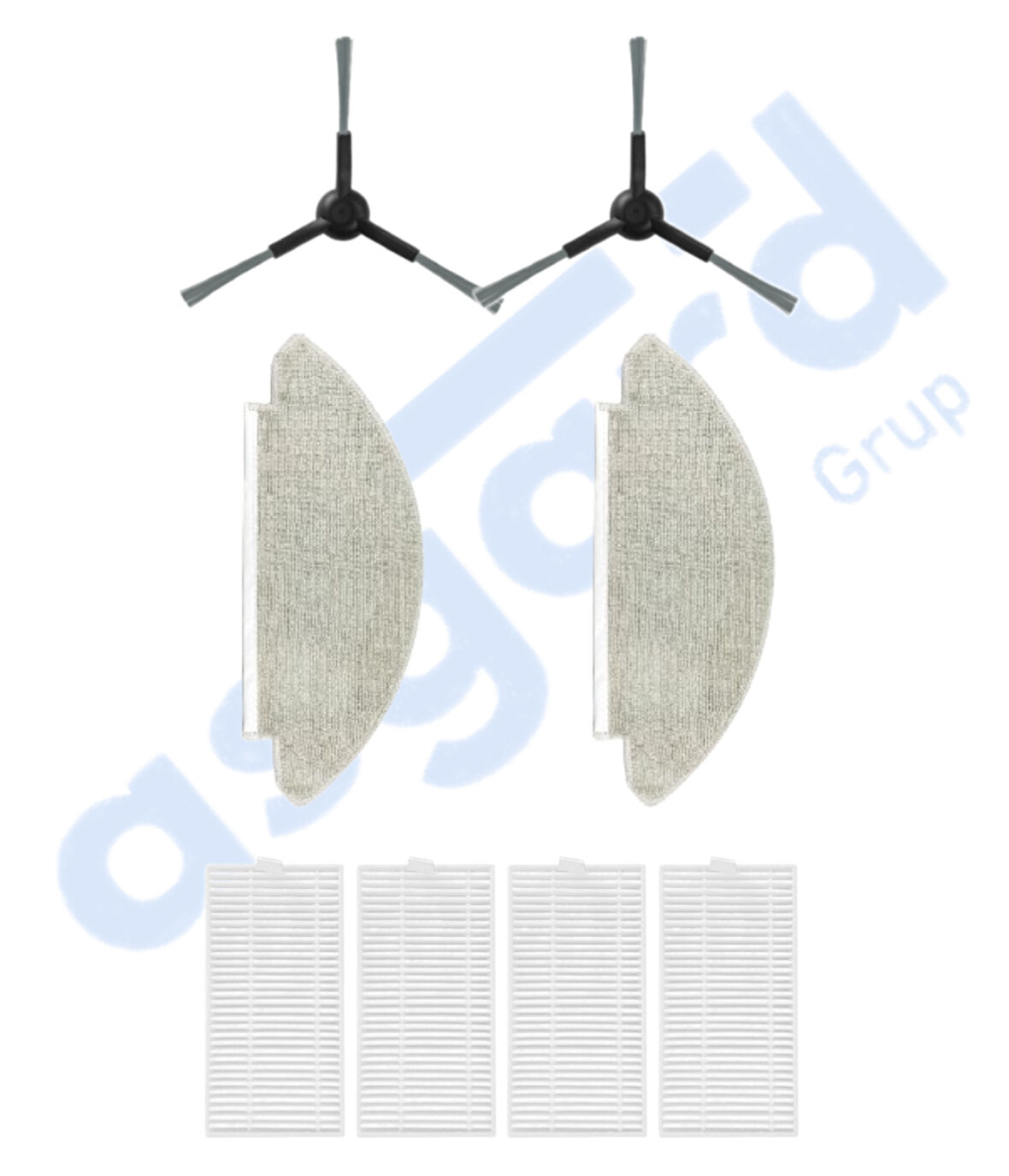 VİOMİ V5 – V5 PRO – ALPHA 2 PRO Uyumlu 2 Yan Fırça 4 Filtre 2 Mop