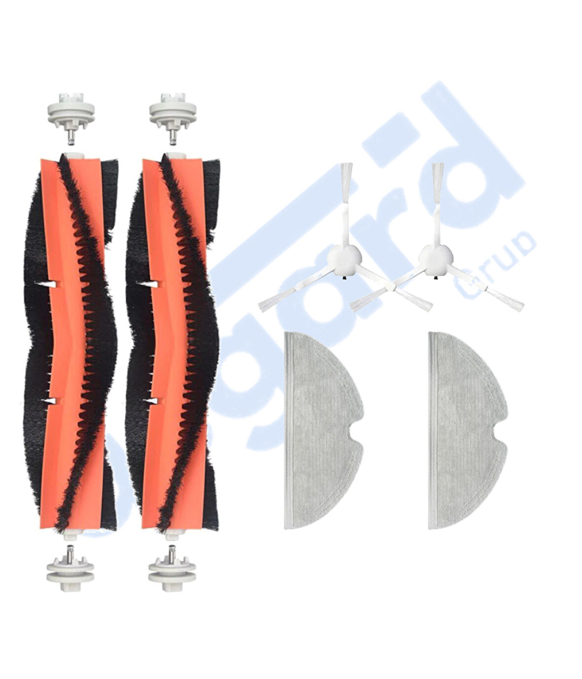 Dreame F9 - Z10 Pro Uyumlu 2 Ana Fırça 2 Yan Fırça 2 Mop