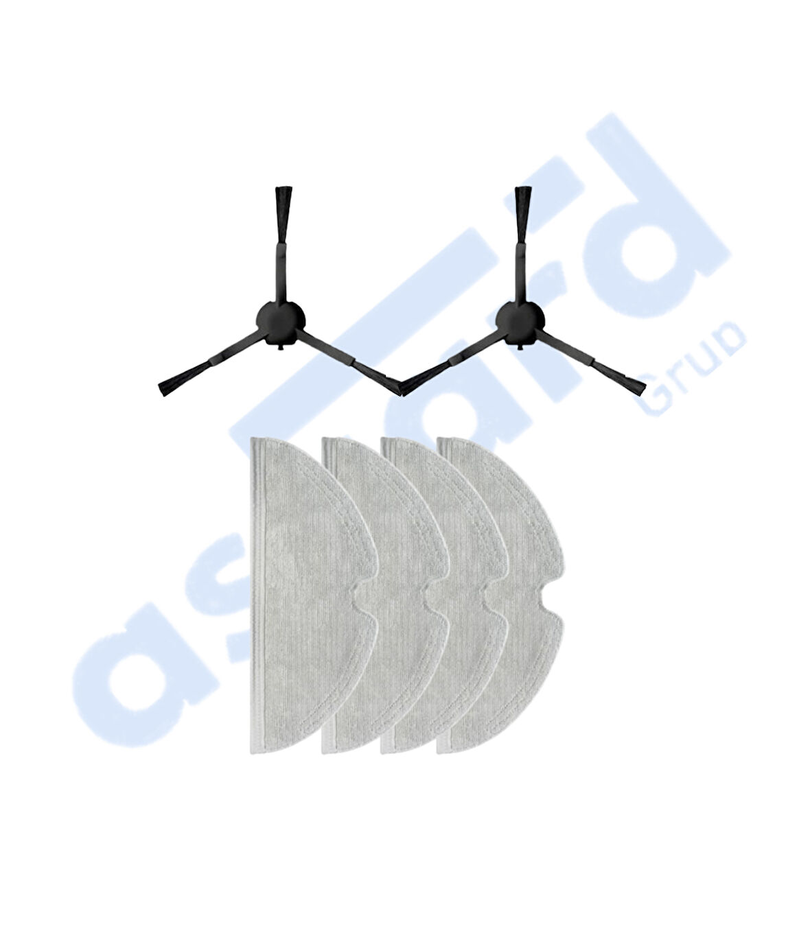 Dreame F9 - Z10 Pro Uyumlu 2 Yan Fırça 4 Mop