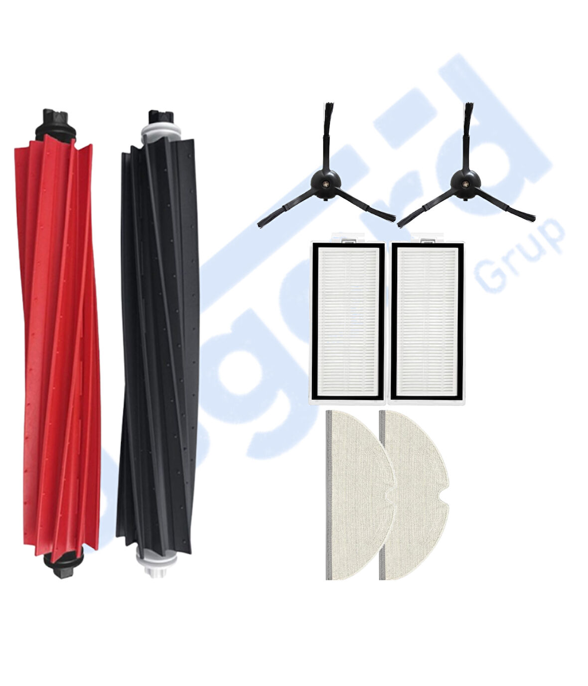 ROBOROCK Q8 MAX , Q8 MAX+ UYUMLU 1 Ana Fırça 2 Yan Fırça 2 Filtre 2 Mop
