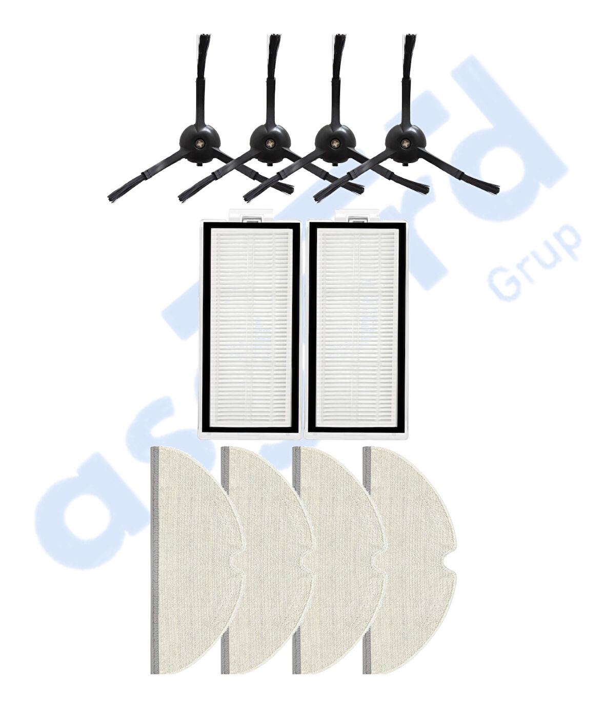 ROBOROCK Q8 MAX , Q8 MAX+ UYUMLU 4 Yan Fırça 2 Filtre 4 Mop