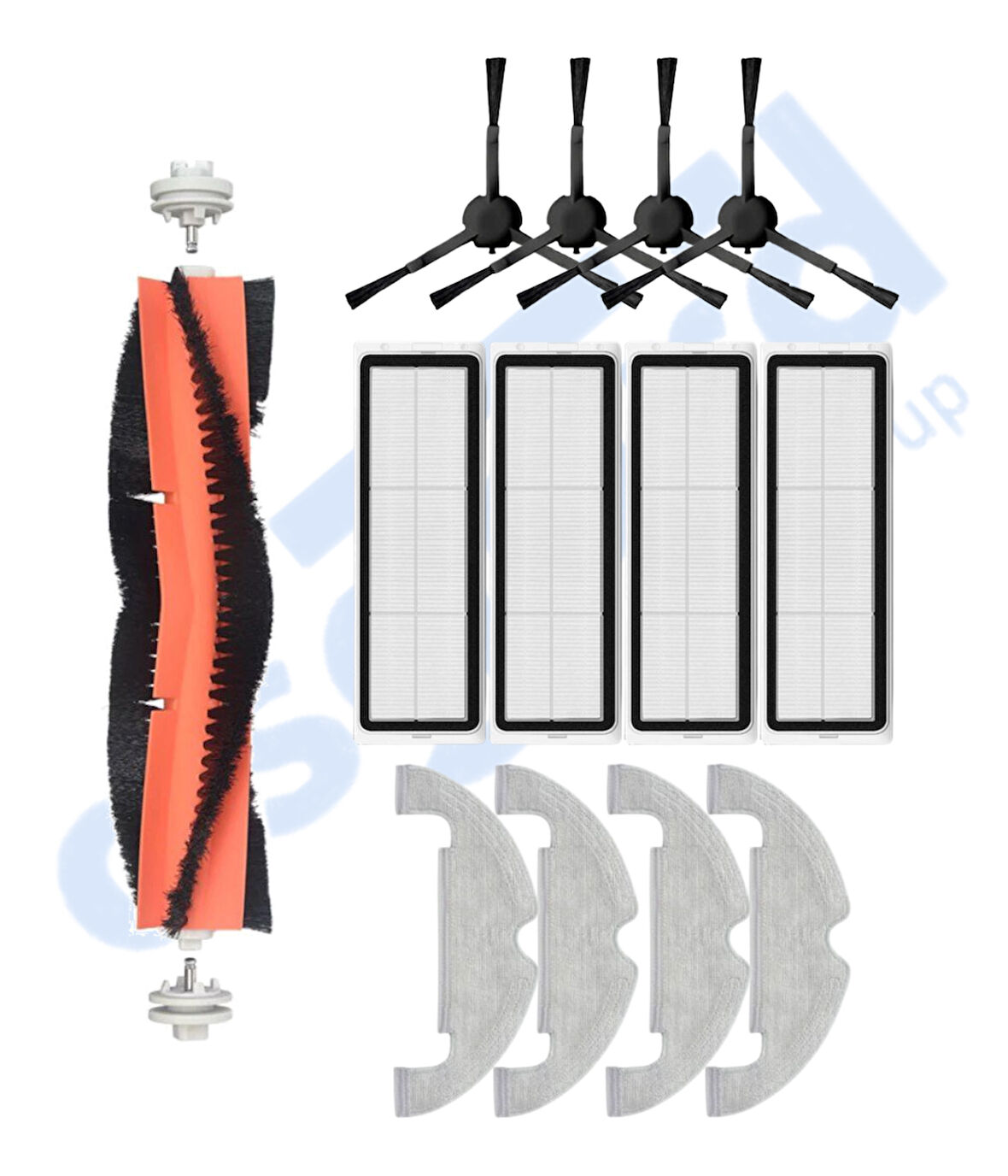 DREAME D10 PLUS – D10S PLUS – D10 PLUS GEN 2 UYUMLU 1 Ana Fırça 4 Yan Fırça 4 Filtre 4 Mop