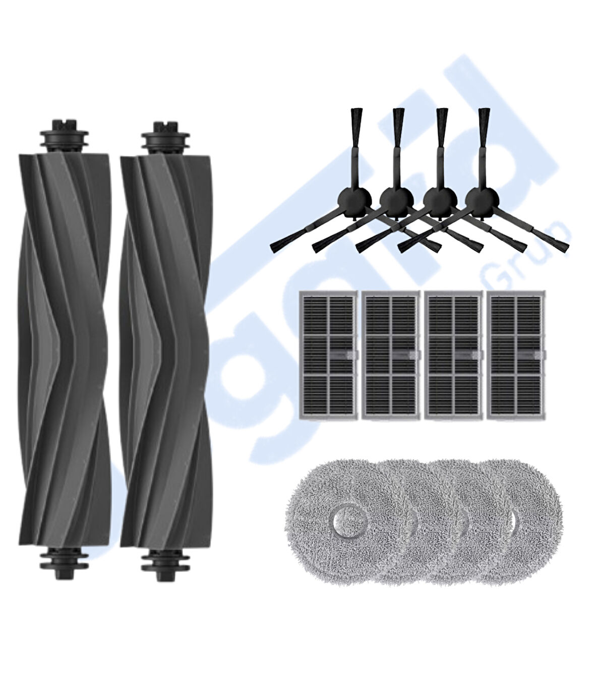 DREAME X30PRO-L10S PRO ULTRA-X30 ULTRA UYUMLU 2 Ana Fırça 4 Yan Fırça 4 Filtre 4 Mop