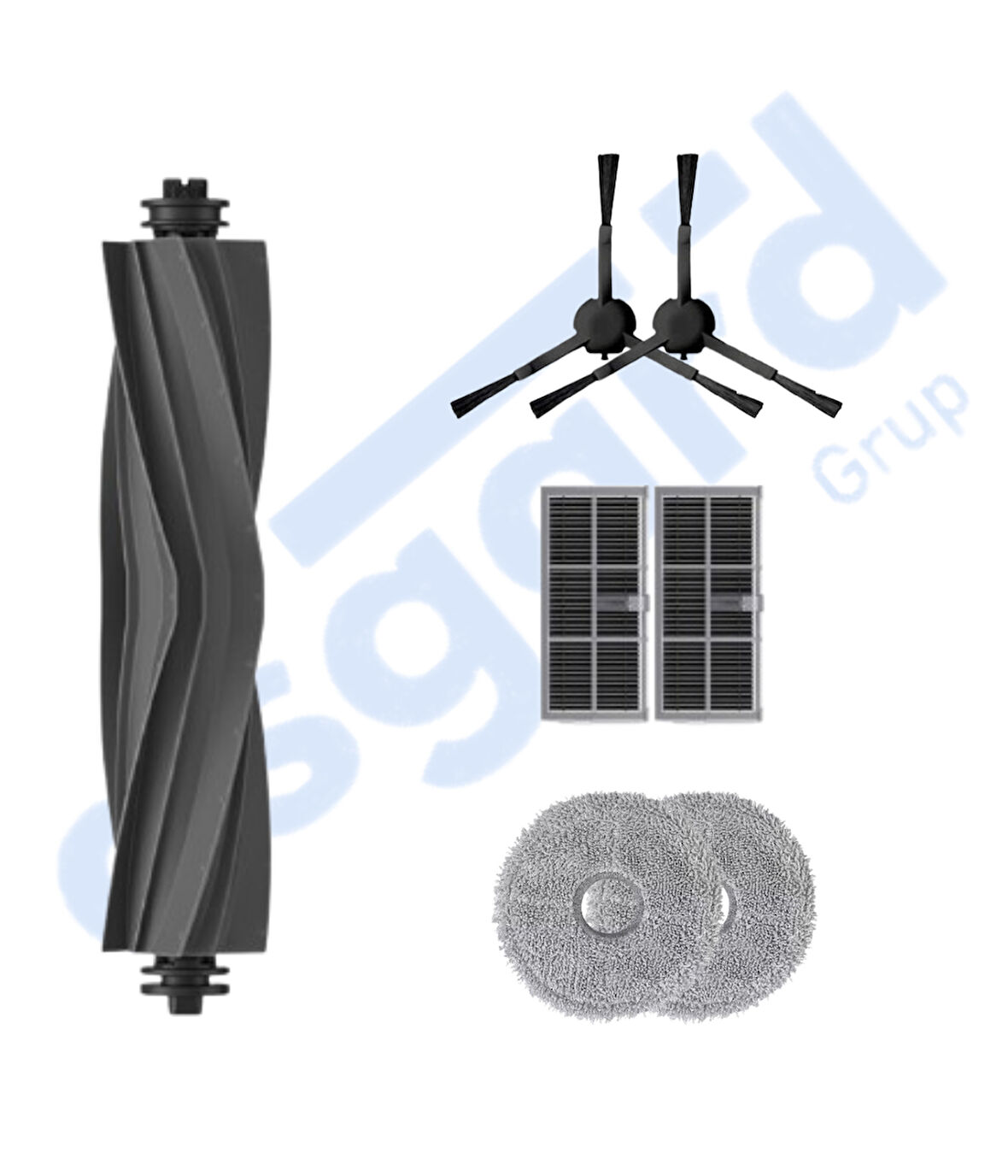 DREAME X30PRO-L10S PRO ULTRA-X30 ULTRA UYUMLU 1 Ana Fırça 2 Yan Fırça 2 Filtre 2 Mop